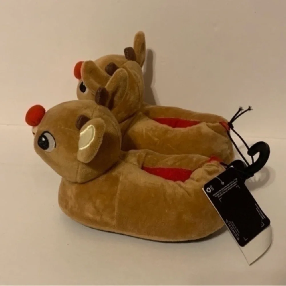 NWT. Rudolph The Red-Nosed Reindeer Slippers